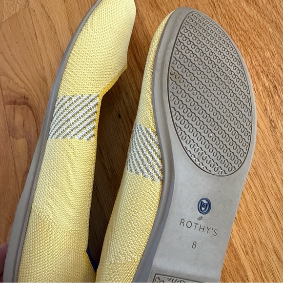 Rothy’s Yellow Lemon Round Toe Slip On Classic Ballet Flat Women’s Size 8 - Picture 6 of 6